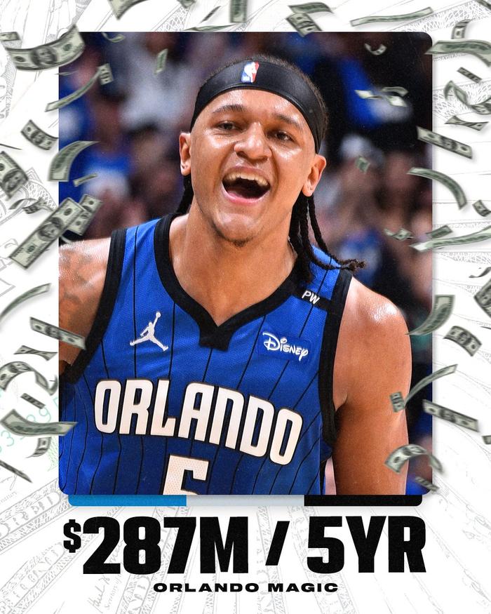 班凯罗5年2.87亿美元顶薪续约魔术