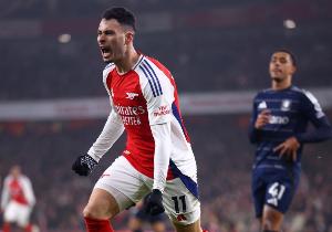 乐鱼体育官方网站-马丁内利:很高兴萨卡回归 即便加布里埃尔受伤我们也会努力争胜